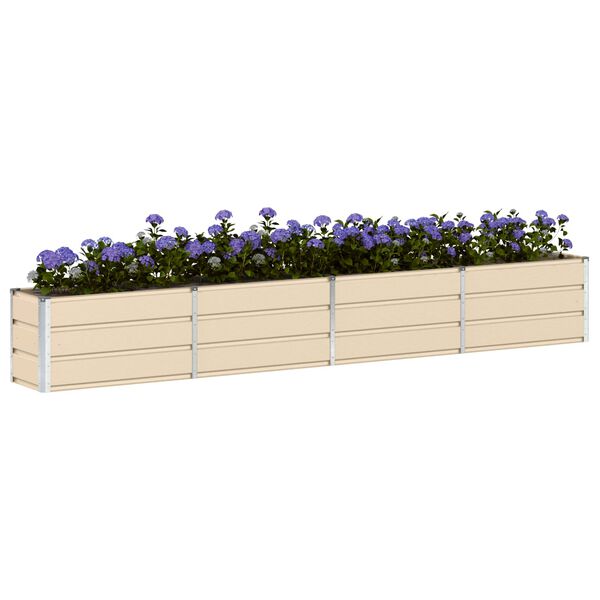 vidaXL Planter Ivory 320 x 40 x 45 cm Steel