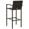 vidaXL Bar Stools 4 pcs Brown Poly Rattan