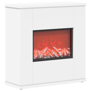 vidaXL Electric Fireplace White 47 x 18 x 48 cm Engineered wood