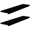 vidaXL Window Sills 2 pcs Brown Black 110x30x2 cm Solid Wood Oak