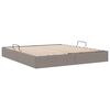 vidaXL Storage Bed with Mattress Taupe 160 x 200 cm Fabric