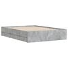vidaXL Bed Frame with Drawers without Mattress Concrete Grey 135x190 cm Double