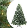vidaXL Artificial Christmas Tree with 300 LEDs Green 210 cm PE and PVC