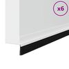 vidaXL Self-adhesive Door Brush Seals 6 pcs White 100 cm