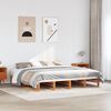 vidaXL Bed Frame without Mattress Wax Brown 180x200 cm Super King Solid Wood Pine