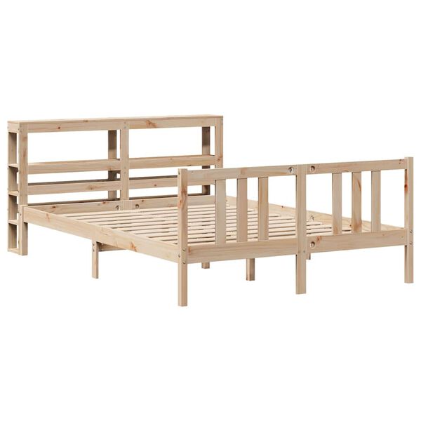 vidaXL Bed Frame with Headboard without Mattress 120x200 cm