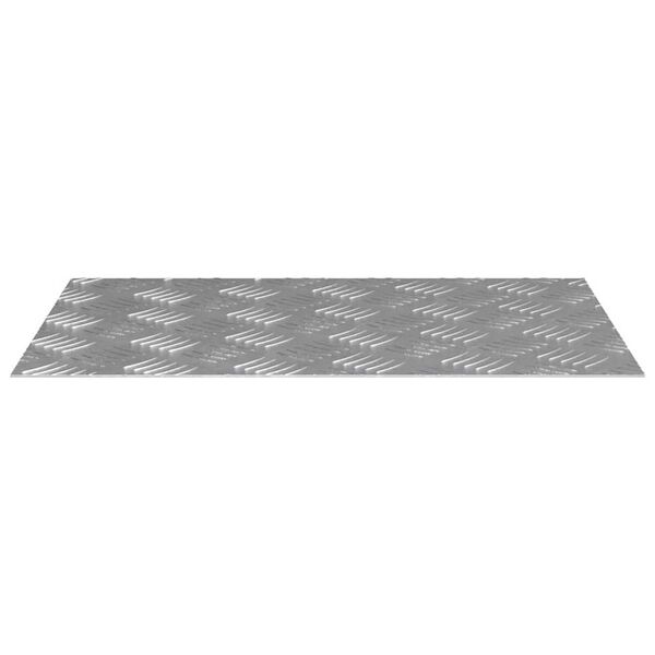 vidaXL Stair Tread Rectangular 2 pcs Silver 60 x 40 cm Aluminium