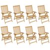 vidaXL 9 Piece Garden Dining Set Solid Teak Wood