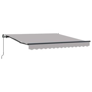 vidaXL Retractable Awning Light Grey 300 x 250 cm Polyester and Steel