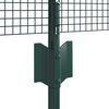 vidaXL Fence with Post Green 0.6 x 25 m Steel and PVC