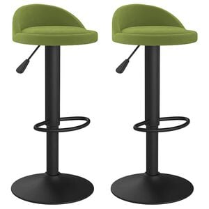 vidaXL Bar Stools 2 pcs Light Green Velvet
