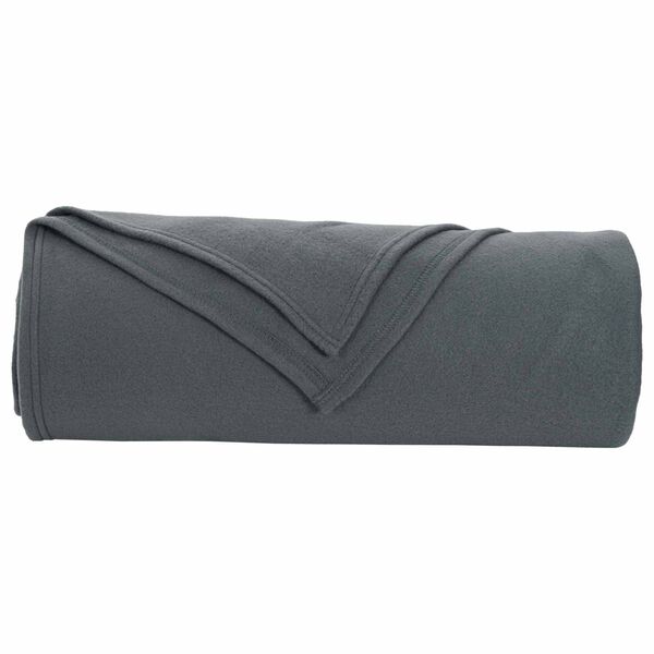 vidaXL Throw Blanket Dark Grey 350 x 270 cm Fleece