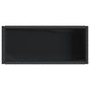 vidaXL Garden Planters with Shelf 2 pcs Black 70x28x70 cm Poly Rattan