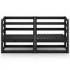vidaXL Garden 2-Seater Sofa Black Solid Pinewood