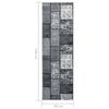 vidaXL Runner Rug BCF Grey with Block Pattern 60x150 cm