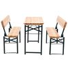 vidaXL Folding Beer Table with 2 Benches 118 cm Fir Wood