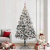 vidaXL Artificial Christmas Tree with 300 LEDs with Stand White 240 cm