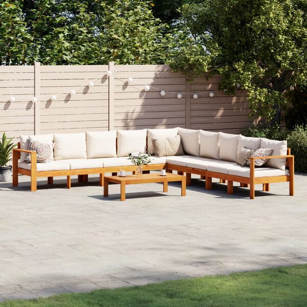 vidaXL 6 Piece Garden Sofa Set with Cushions Solid Wood Acacia