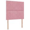 vidaXL Headboard Height Adjustable with Headboard Pink 100 cm Velvet