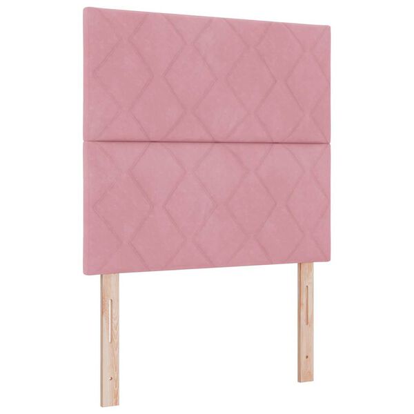 vidaXL Headboard Height Adjustable with Headboard Pink 100 cm Velvet