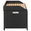 vidaXL Storage Bench Mix Beige 100x50x52 cm Poly Rattan and Acacia Wood