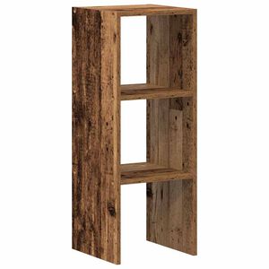 vidaXL Bookcase Stackable Old Wood 30x30x80 cm Engineered Wood