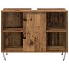 vidaXL Bathroom Furniture Set with Door 3 pcs Old Wood Engineered Wood