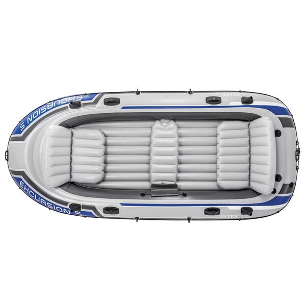 Intex Inflatable Boat Set Excursion 5 with Trolling Motor and Bracket