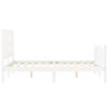 vidaXL Bed Frame without Mattress White Double Solid Wood Pine