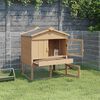 vidaXL Chicken Coop Brown 75 x 60 x 89 cm Solid Pine Wood