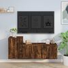 vidaXL 2 Piece TV Cabinet Set Smoked Oak Engineered Wood
