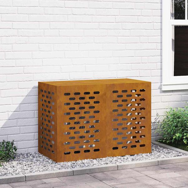 vidaXL Air Conditioner Cover Rusty 100 x 50 x 70 cm Weather Steel