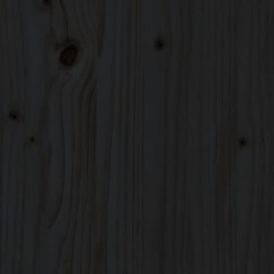 vidaXL Log Holder with Wheels Black 40x49x110 cm Solid Wood Pine
