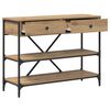 vidaXL Console Table with Drawer Brown 100 x 34.5 x 75 cm Wood
