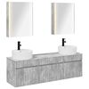 vidaXL Bathroom Cabinet Set 5 pcs Concrete Grey Engineered Wood