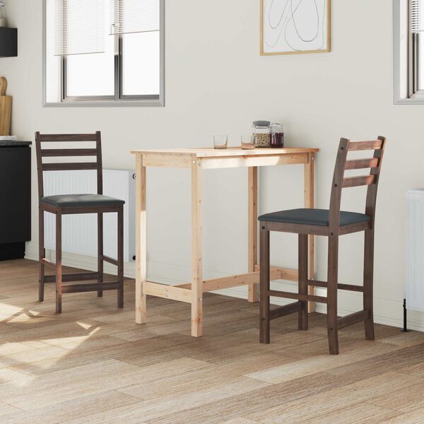vidaXL Dining Chairs 2 pcs Light Brown 40 x 47.5 x 99.5 cm