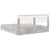 vidaXL Storage Bed Concrete Grey 180 x 200 cm Engineered Wood