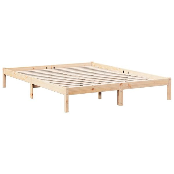 vidaXL Extra Long Bed Frame without Mattress 140x210 cm Solid Wood Pine
