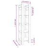 vidaXL Book Cabinet/Room Divider Black 41x35x160 cm Solid Wood Pine
