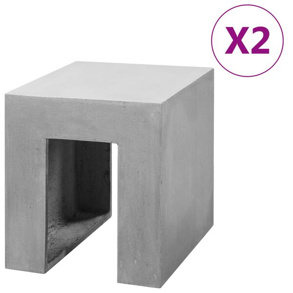 vidaXL Concrete Stools 2 pcs 35x40x40 cm