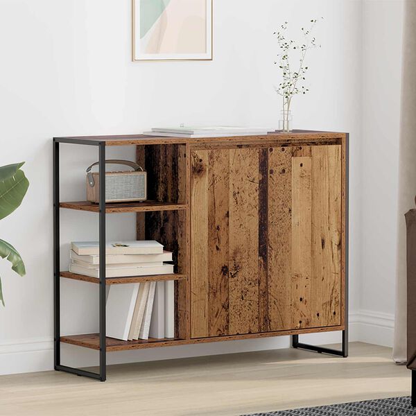 vidaXL Side Cabinet Old Wood 96.5 x 30 x 75 cm Engineered Wood