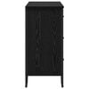 vidaXL Chest of Drawers 2 pcs Black Oak 91 x 35.5 x 74.5 cm