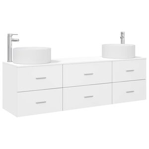 vidaXL Bathroom Furniture Set 3 pcs White 49.5 x 44.5 x 65.5 cm