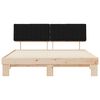 vidaXL Bed Frame with Upholstered Headboard Black 180 x 200 cm
