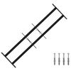 vidaXL Security Grille for Windows with 2 Crossbars 3 pcs 63-114 cm