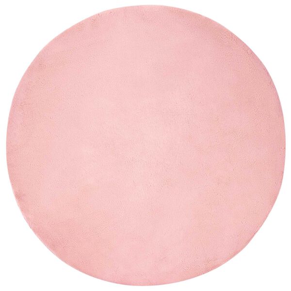 vidaXL Faux Rabbit Fur Rug Olite Pink &Oslash; 160 cm Polyester