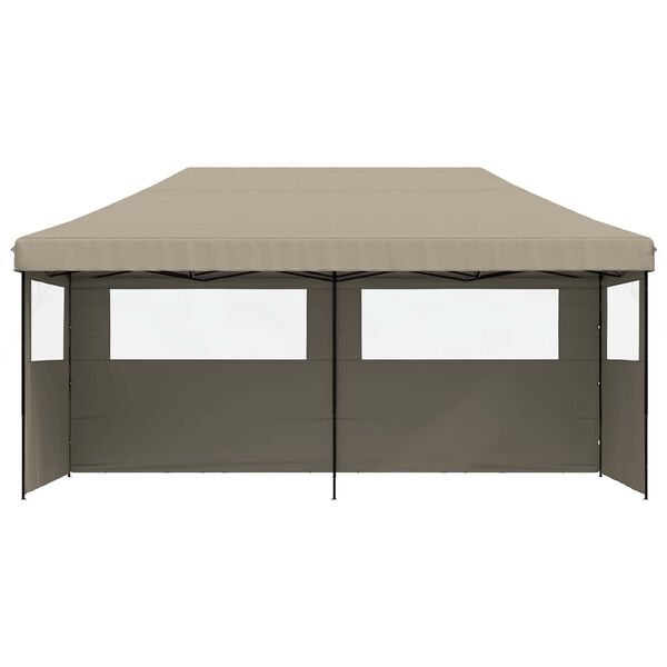 vidaXL Party Tent Folding Taupe 292 x 580 x 315 cm Oxford Fabric