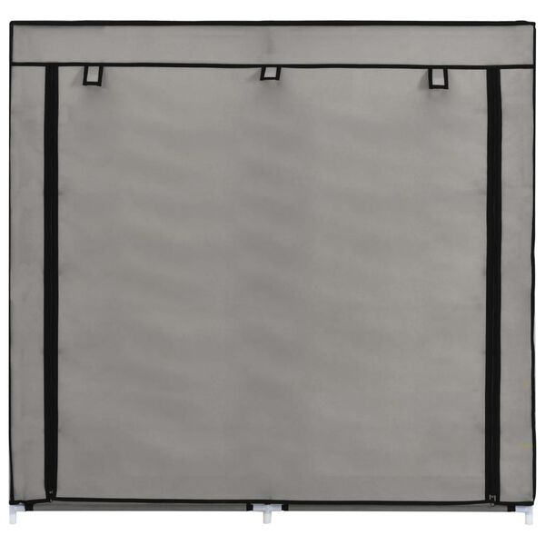 vidaXL Shoe Cabinet with Cover Grey 115x28x110 cm Fabric