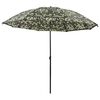 vidaXL Fishing Umbrella Camouflage 240 x 210 cm Oxford Polyester