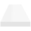 vidaXL Floating Wall Shelves 4 pcs White 120x23.5x3.8 cm MDF